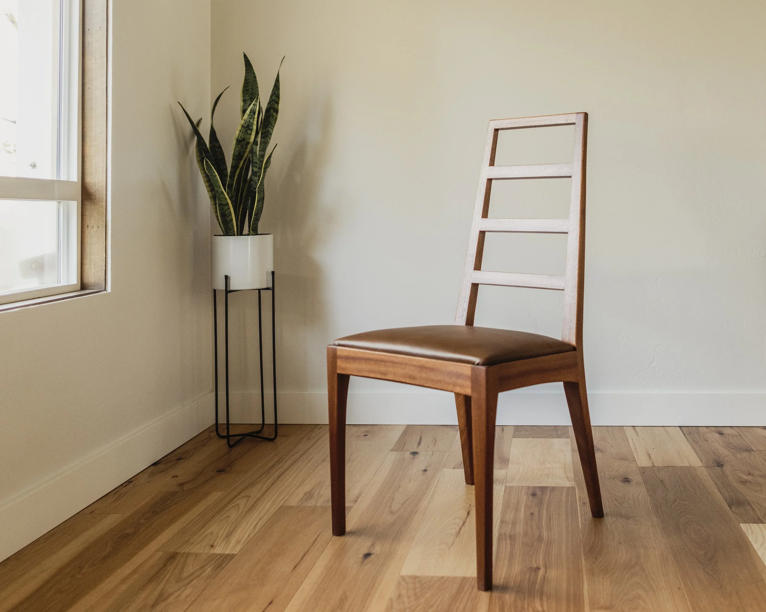Ladder Back Chair in Sapele