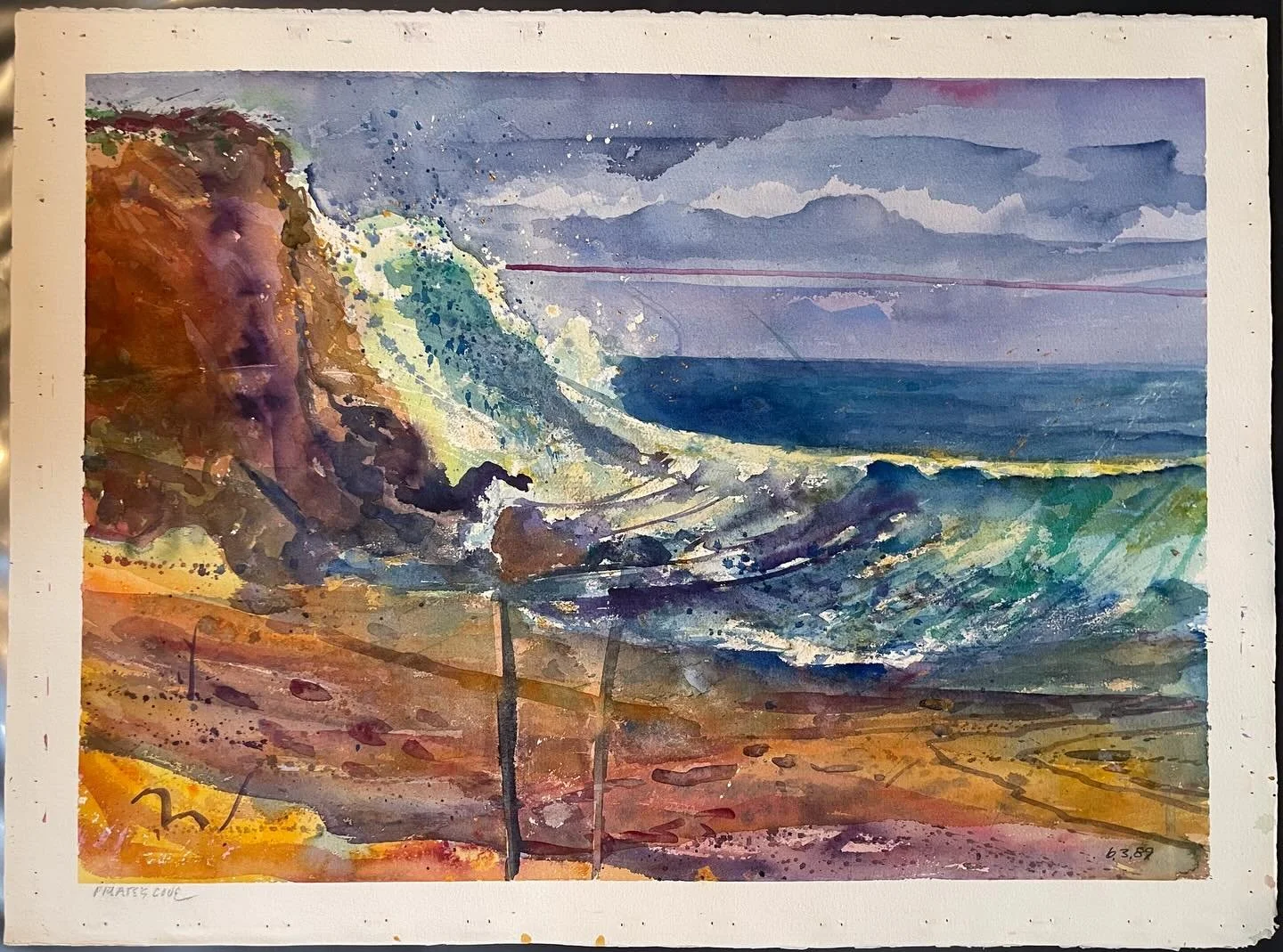 Don Blaisdell Estate. California landscape painting. Environmental activism. Beauty Everyday. En Plein Air watercolor painting. Painted on site at Pirate Cove, Los Angeles, California. 33&rdquo; x 22&rdquo; 6.3.1989

See a painting you&rsquo;ve falle