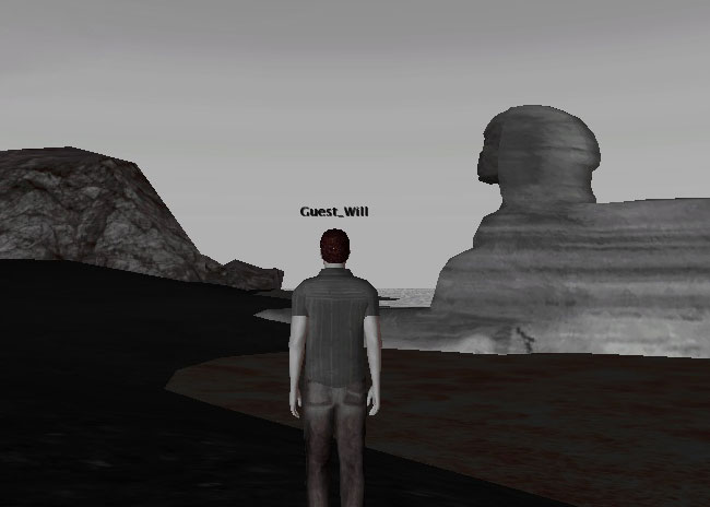 Sketchup to Twinity seems ok, Sphinx now on Beach For You