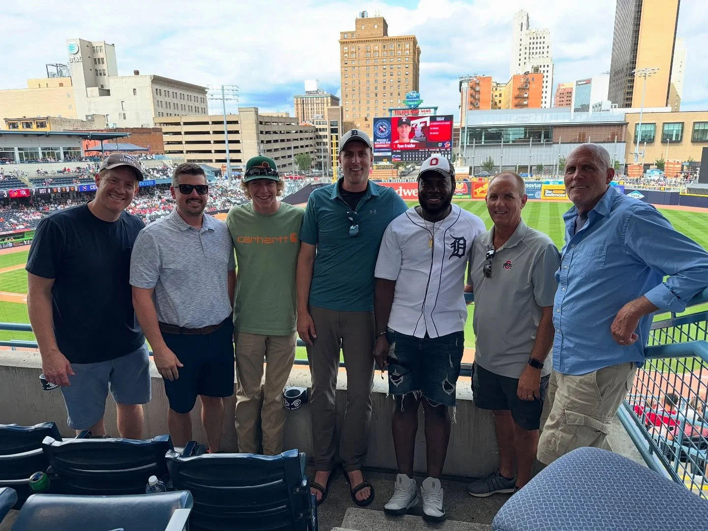 Family day at the ballpark ⚾️ Nothing better than taking a break from building homes to make memories together cheering on the Mud Hens!
