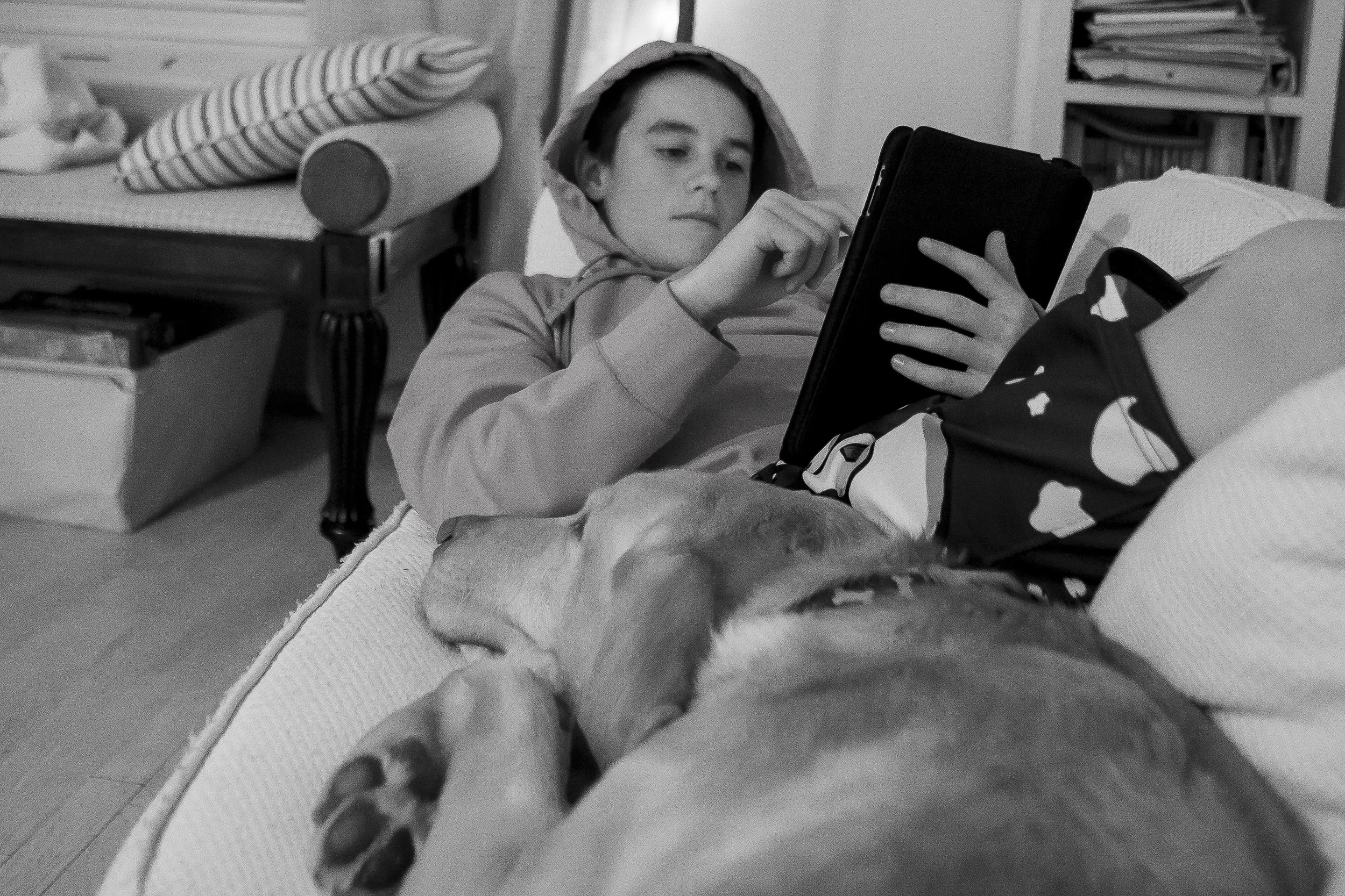 sam and duke. monday, april 7, twenty fourteen.