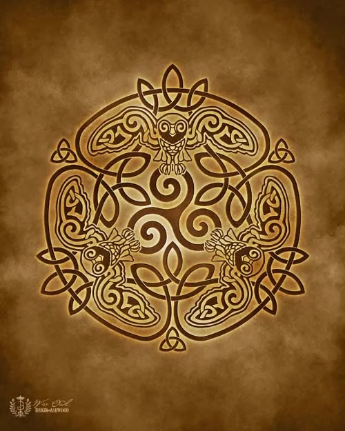 Celtic Knot Totem - Owl