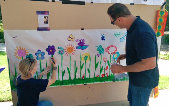 Patrick and Catherine even contributed to our Garden Painting!
