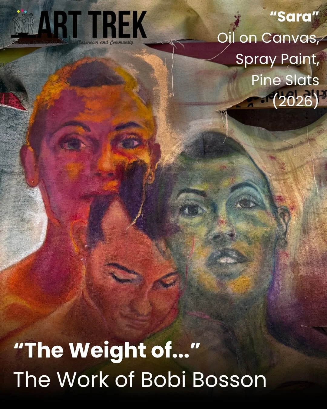 It&rsquo;s Friday&mdash; and time for another one of our fabulous Staff Spotlights! 📸🎨 Today, we&rsquo;re looking at the work of Art Trek educator Bobi Bosson, whose current solo exhibition &ldquo;The Weight Of...&rdquo; is up now until 07/31/26 at