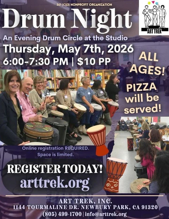 Thanks to our sponsor, our Drum Circle NEXT THURSDAY is now $10! Pay admission at the door or register early online. Link in our bio! 🪘

Join us for an evening of drumming at the Studio!

Thursday, May 7th
6:00-7:30 PM
All ages community event!
$10 