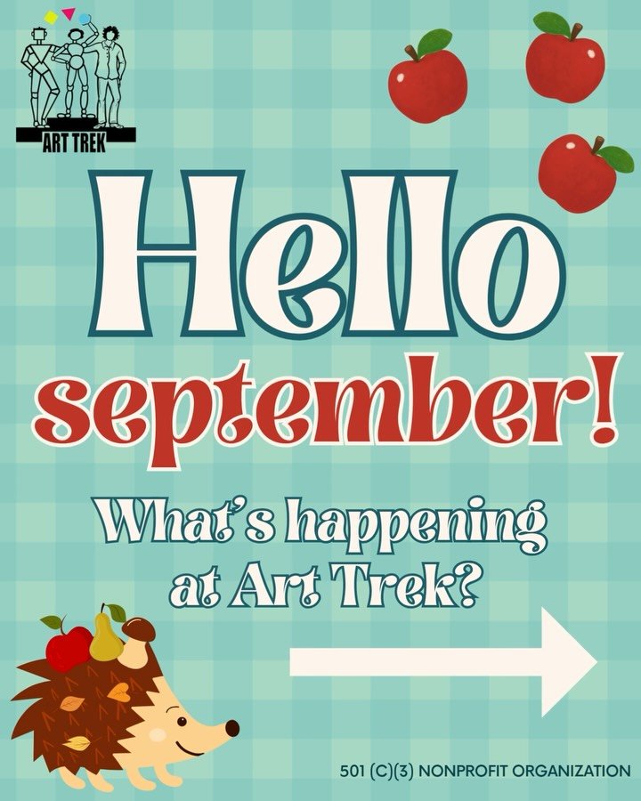Hello September! Swipe to see the in-studio workshops and events we are hosting this month! 🎨 Our signature series of workshops for adults also return this month, starting September 24th. Visit arttrek.org to learn more&mdash; all links in our bio!
