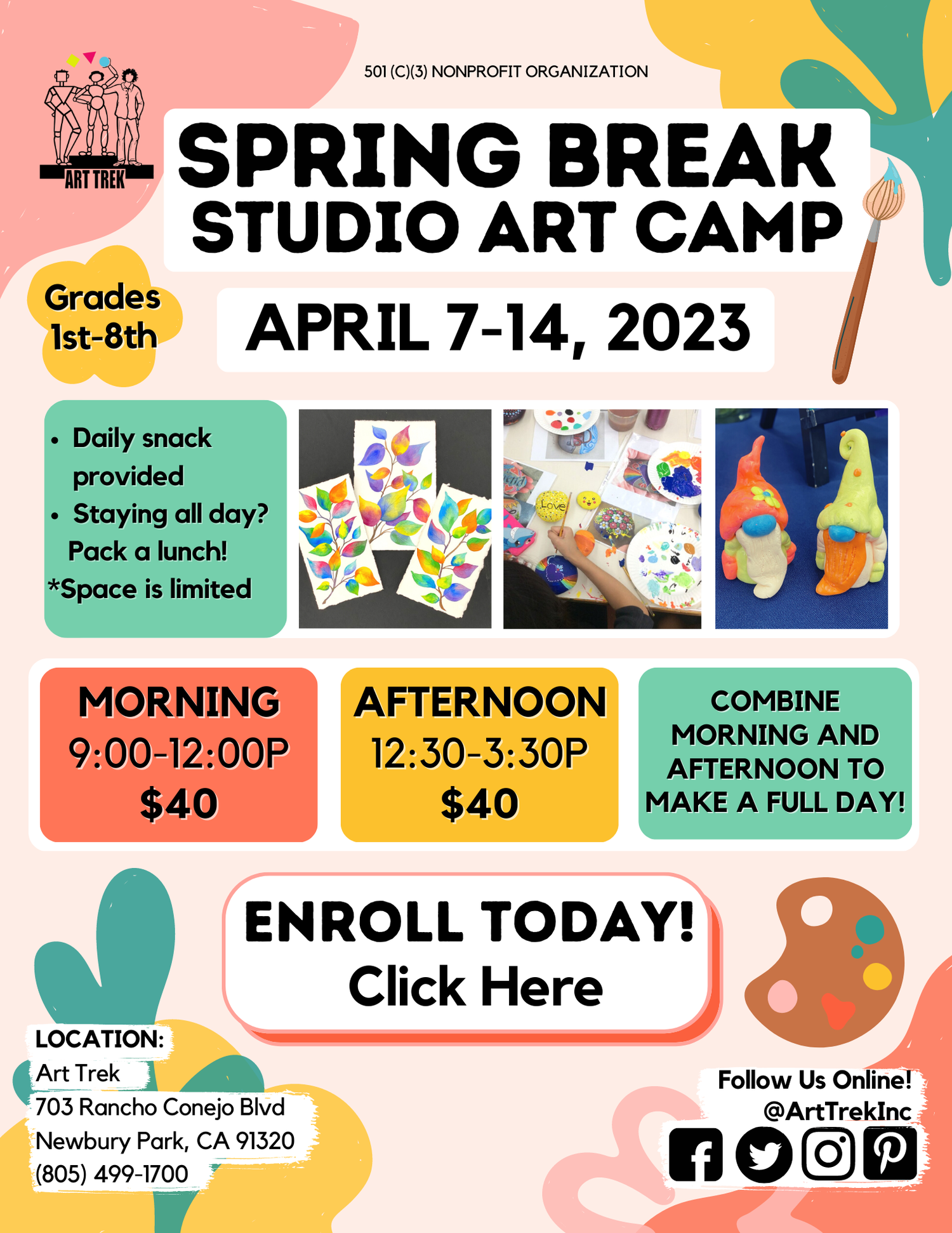 Spring Break Studio Art Camp — Art Trek