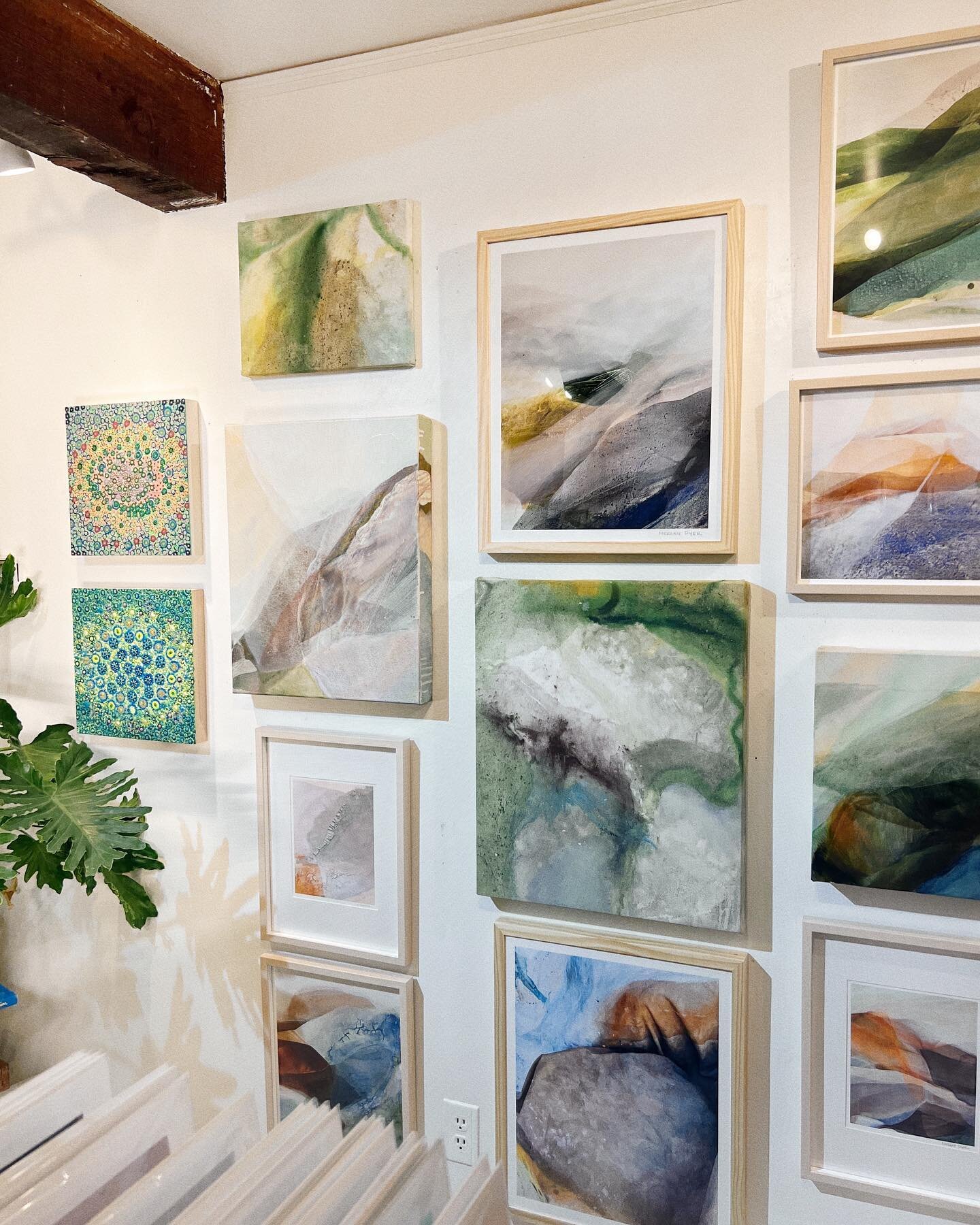 Gallery &amp; Shop wall is getting ready for holiday seasonnn~~ come visit this weekend shop is open Sat / Sun 12-6 🍓
. 
.
.
.
.
.
.
.
.
.
.
.
. 
.
.
.
.
.
. 
.
.
#vsco #vscocam #vscogood #paint #painter #art #artist #modernart #landscapepainting #a
