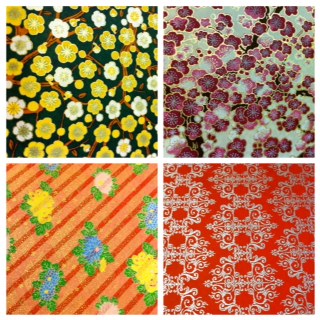 Chiyogami patterns originated from traditional Japanese designs of flora and fauna.