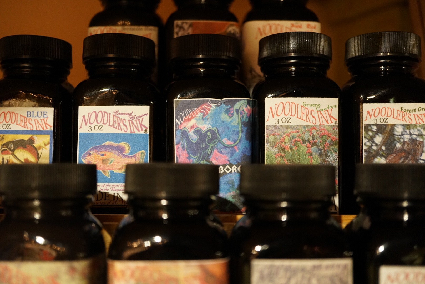 Generous bottles of lovely inks and really fun artwork!