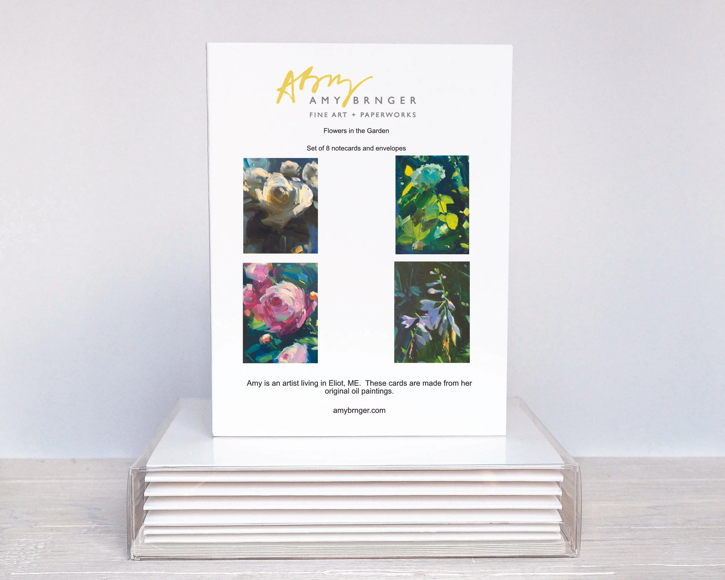 NEW Pinks and Purples Note Card Set (8 cards)