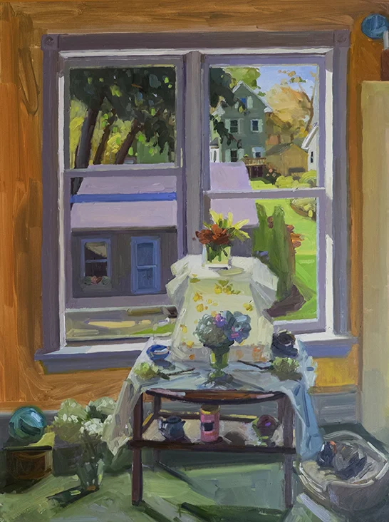 Summer Afternoon with Dog and a Blue Ball (Copy)