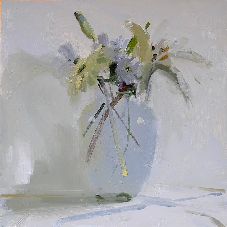Gerber and Lilies (White)