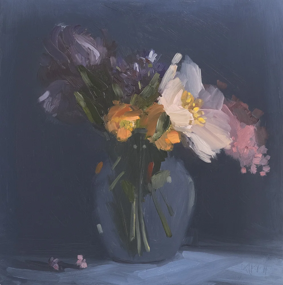 Peony, Iris, Lilac and Poppy. June Bouquet