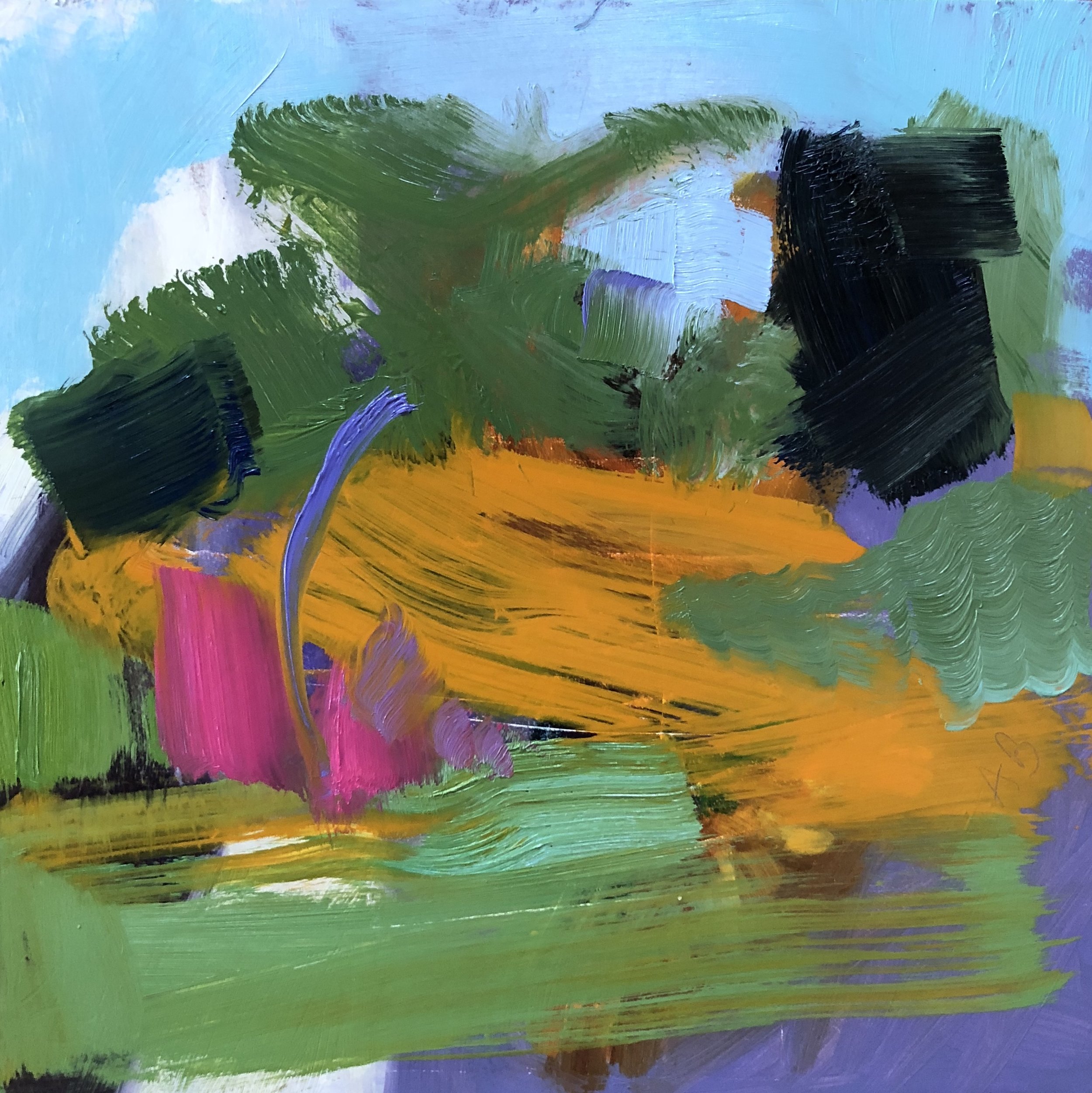 Pease Landscape 3, 8 x 8, oil on panel. Sold. (Copy)