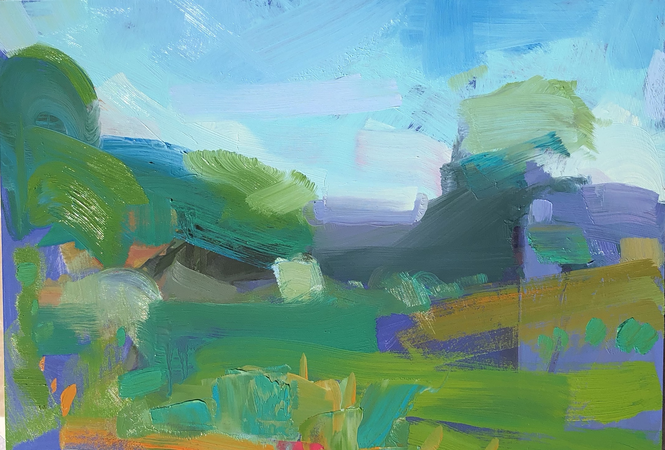 Pease Landscape 2, 12 x 16, oil on panel. Sold. (Copy)