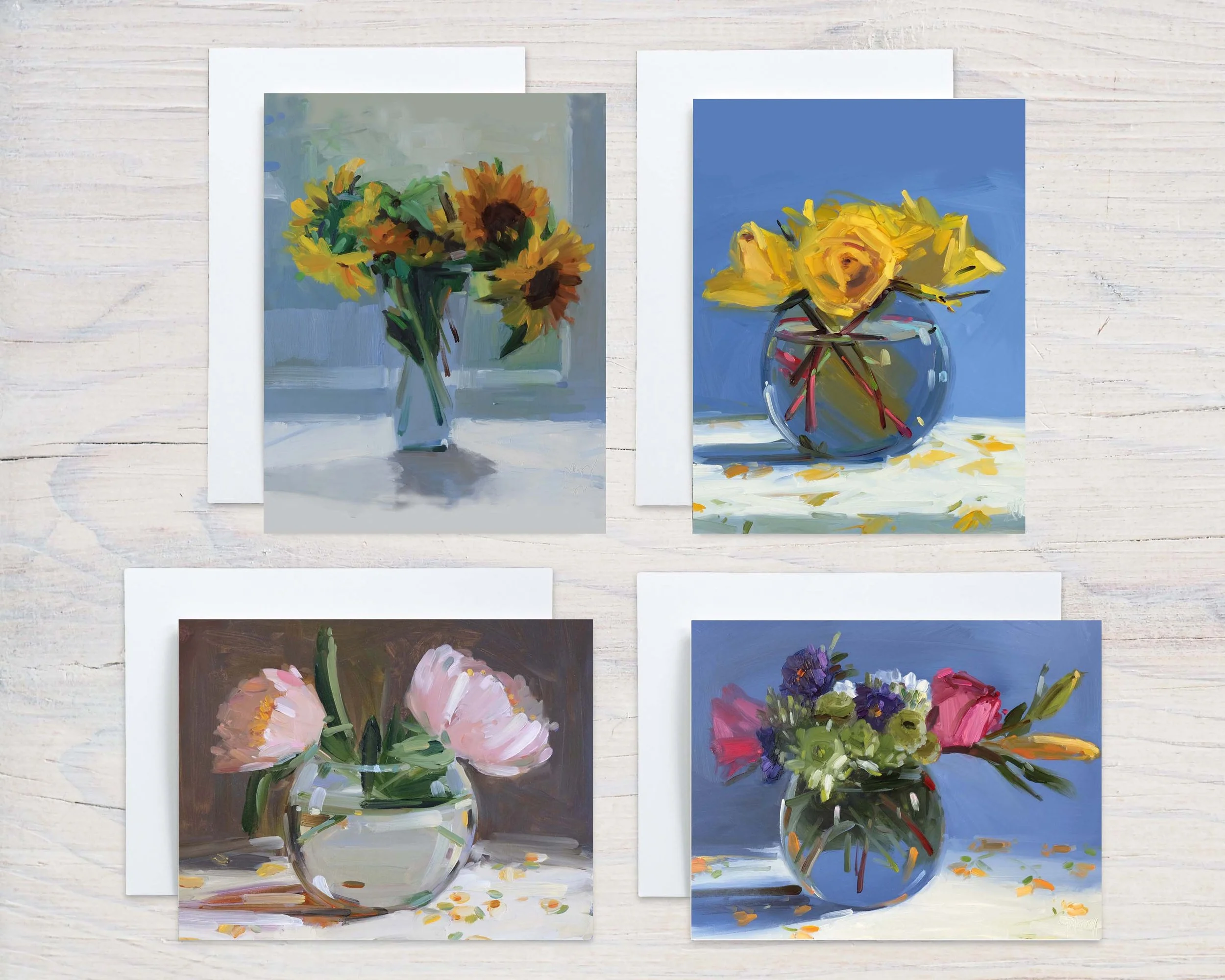 Beautiful Bouquets II Mixed Card Set (8 cards)