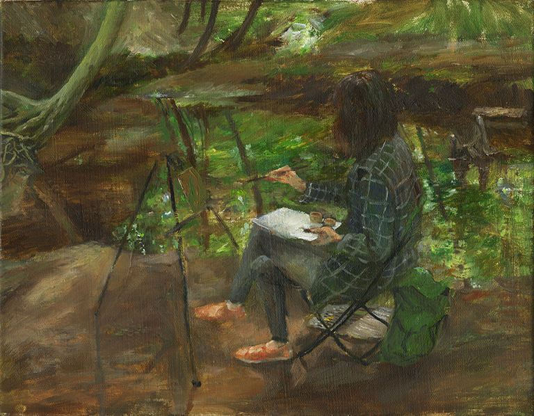 Artist at work , oil on canvas ,
NFS