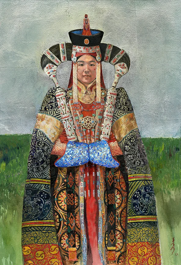 Mongolian Princess , oil on paper ,
sold