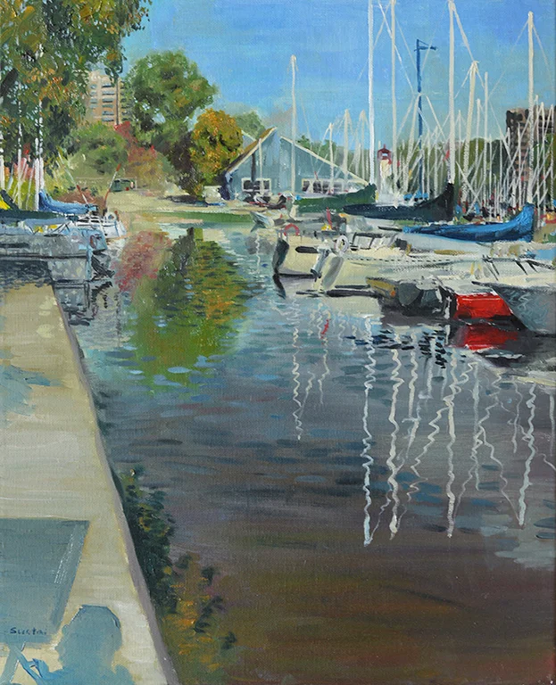 dock of Oakville, Oil on canvas ,
sold