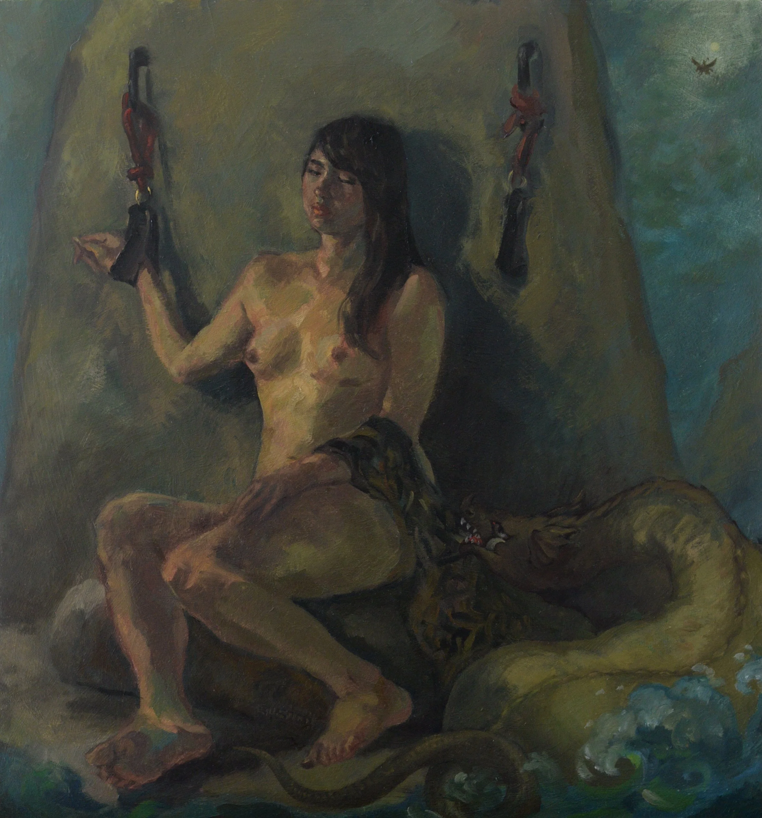 andromeda, 2025, oil on panel, 14%22x13%22.JPG