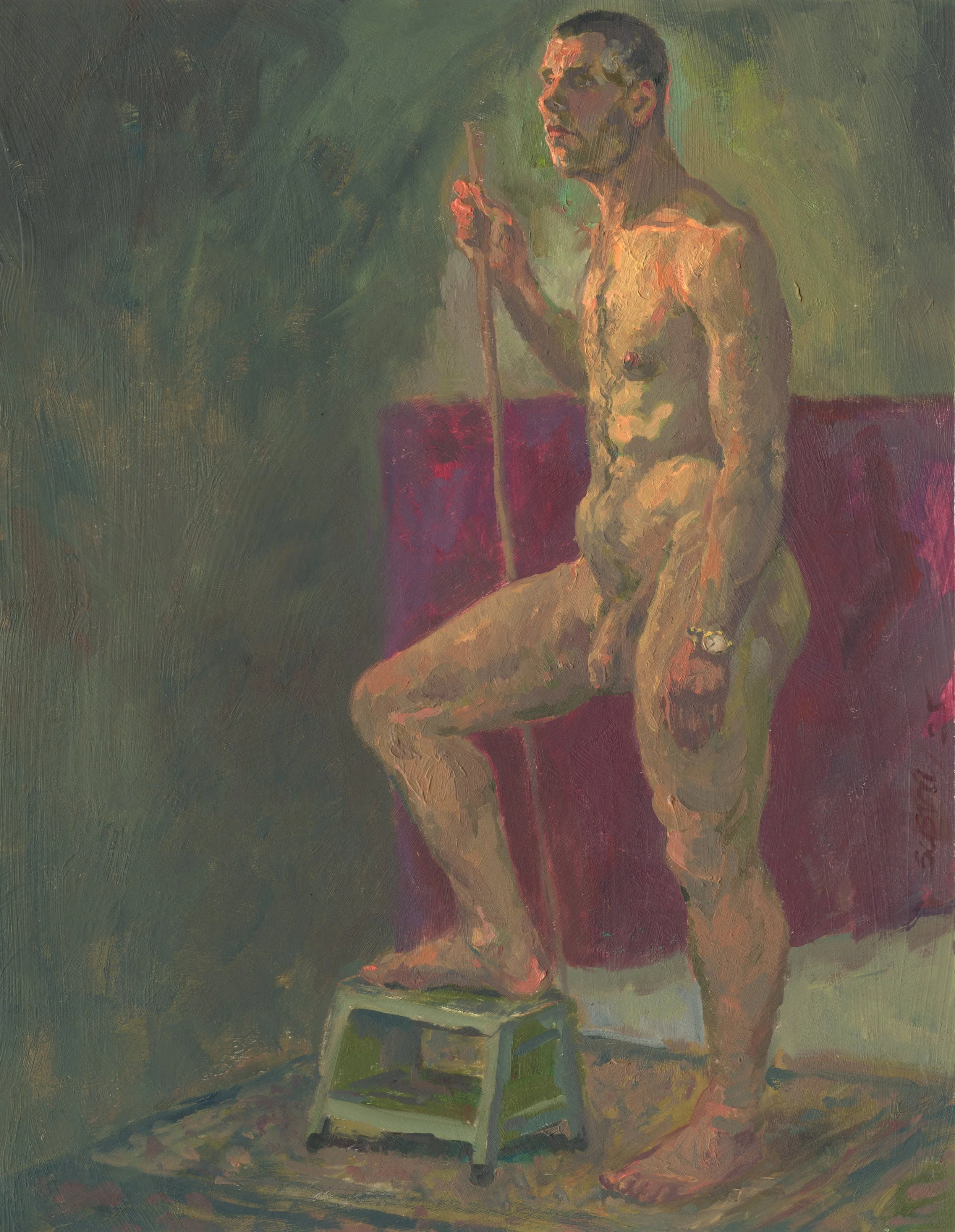 Standing male nude