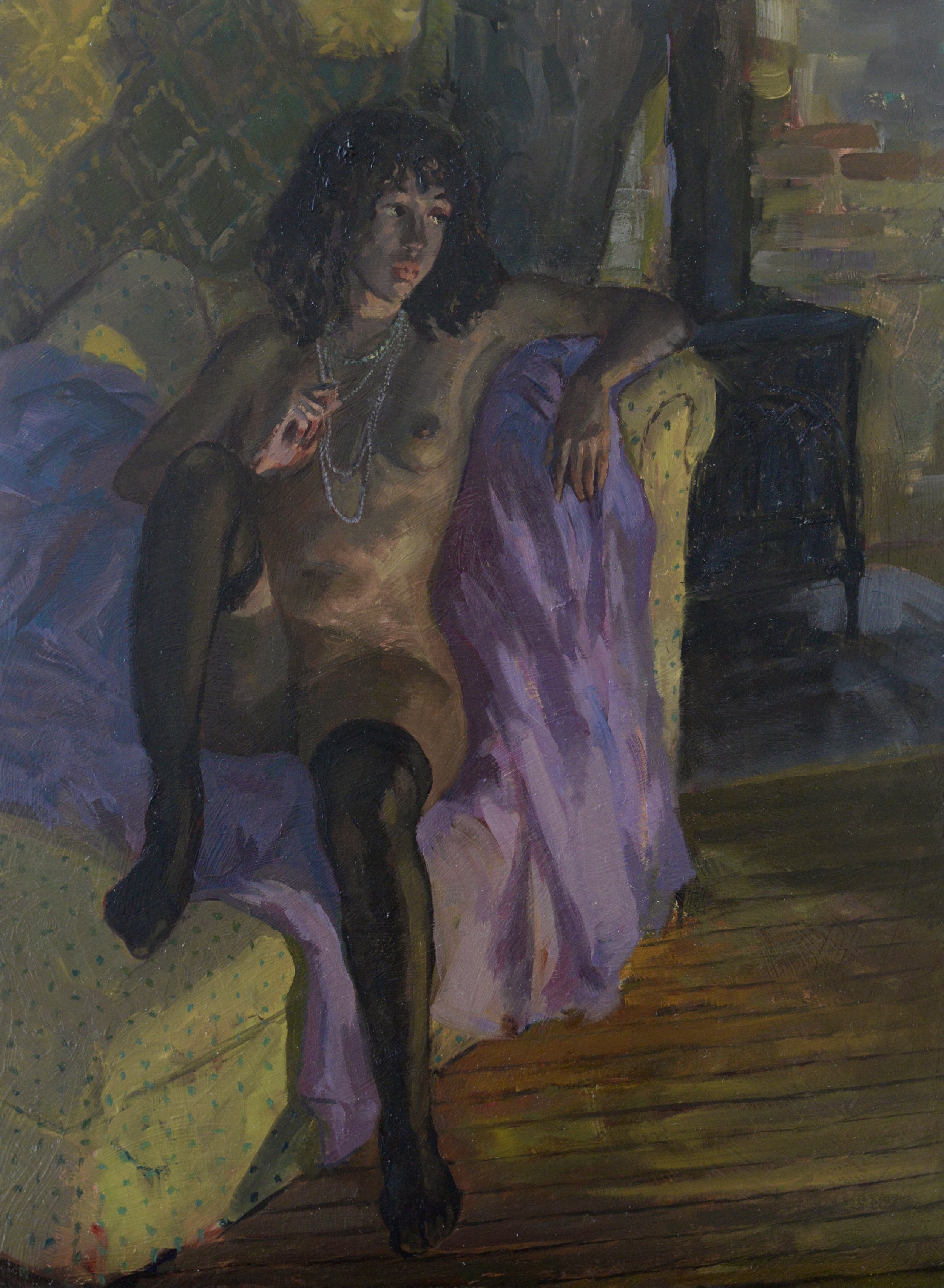 waiting,2025,oil on panel, 19%22X16%22 .JPG
