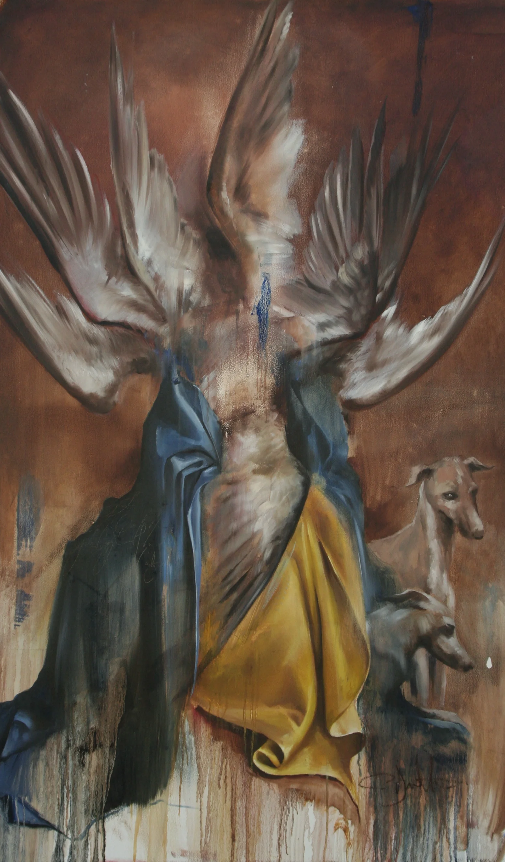 Caylx II 40"x65" oil on arches watercolor paper 2012