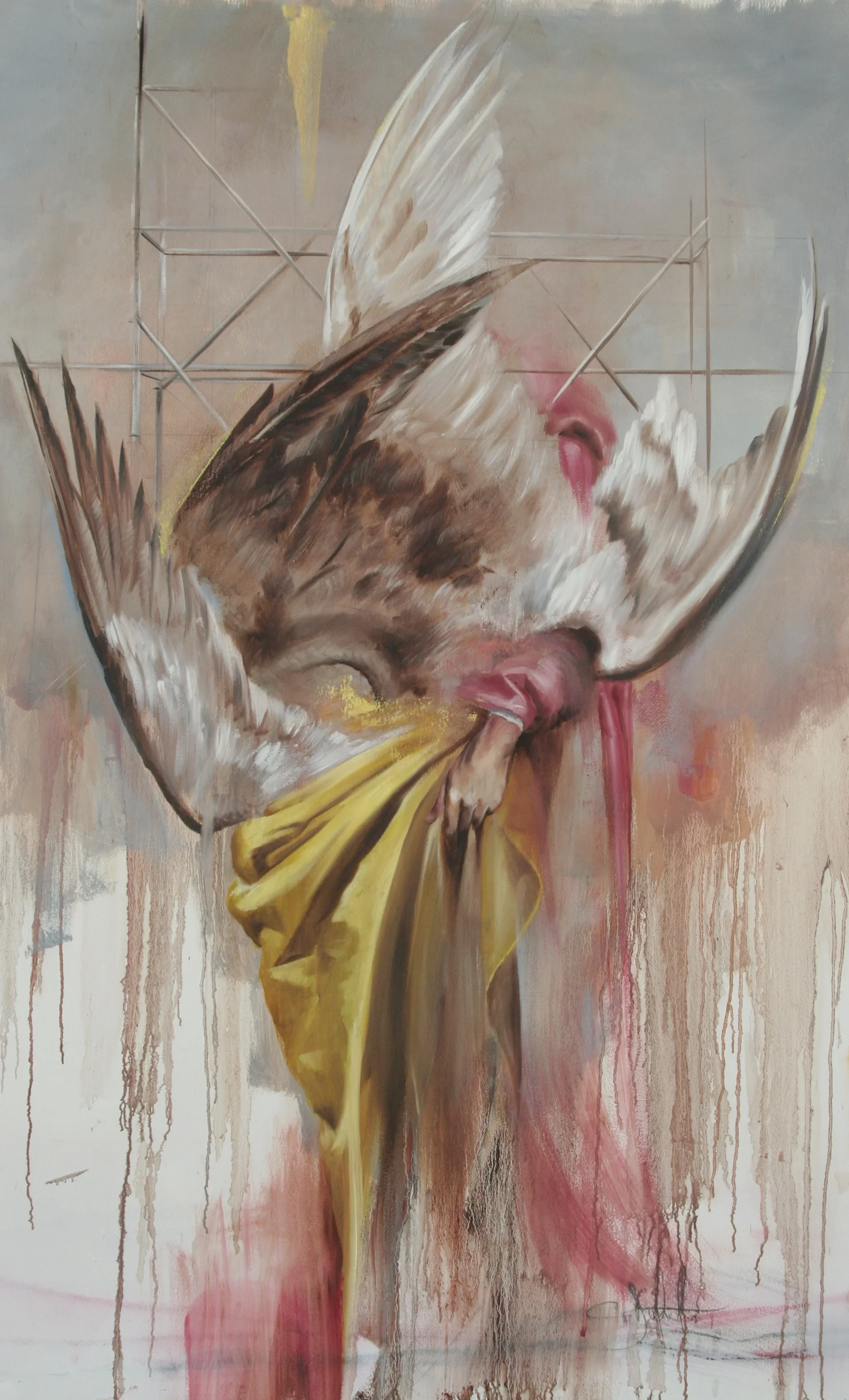Caylx  40"x65" oil on arches watercolor paper 2012