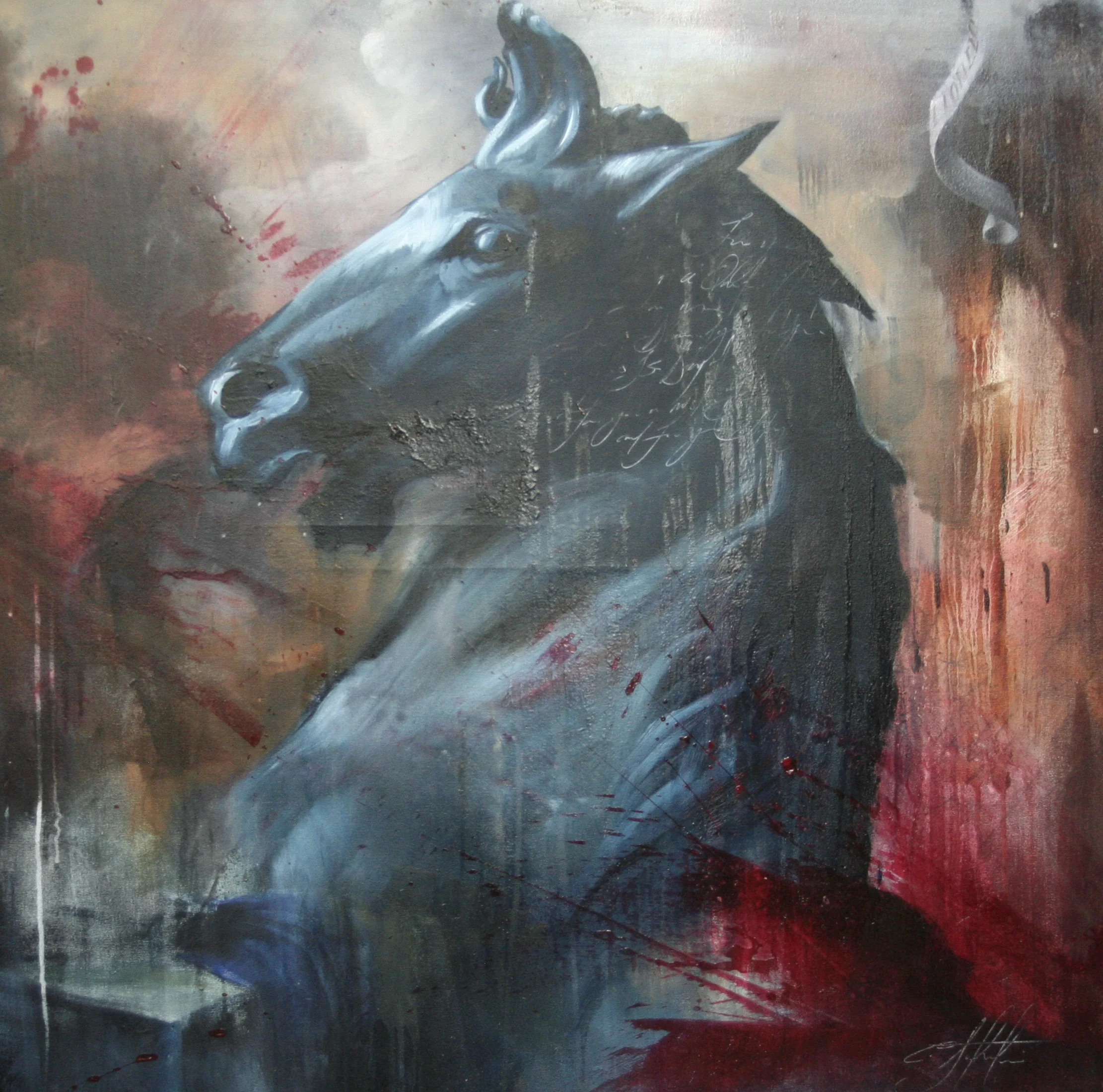 Ripa's Manual oil on canvas 40"x40" 2011