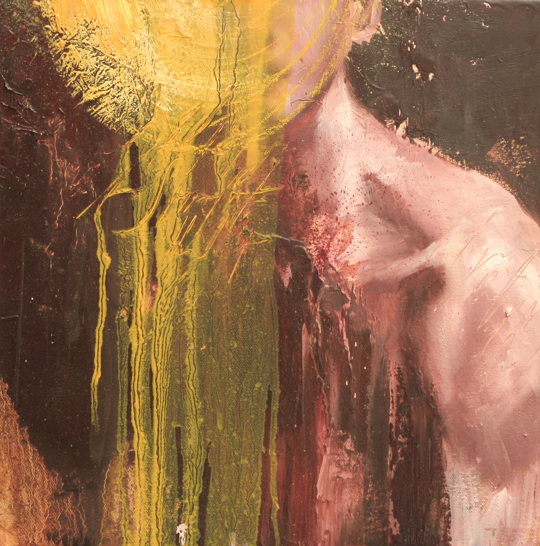 Yellow Apollo   oil on canvas 12"x12"2009