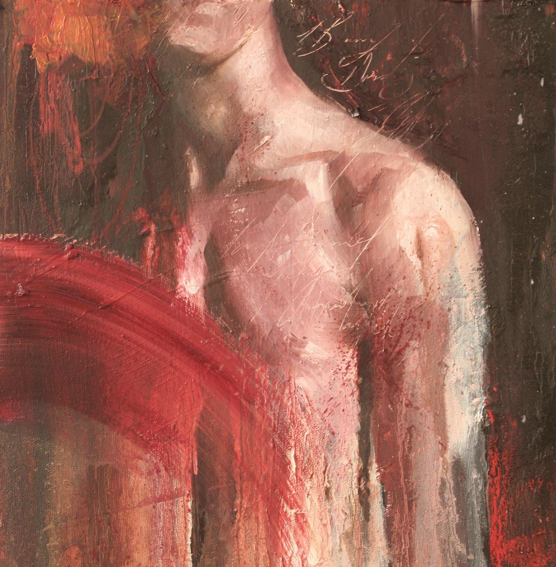 Red Apollo   oil on canvas 12"x12"2009