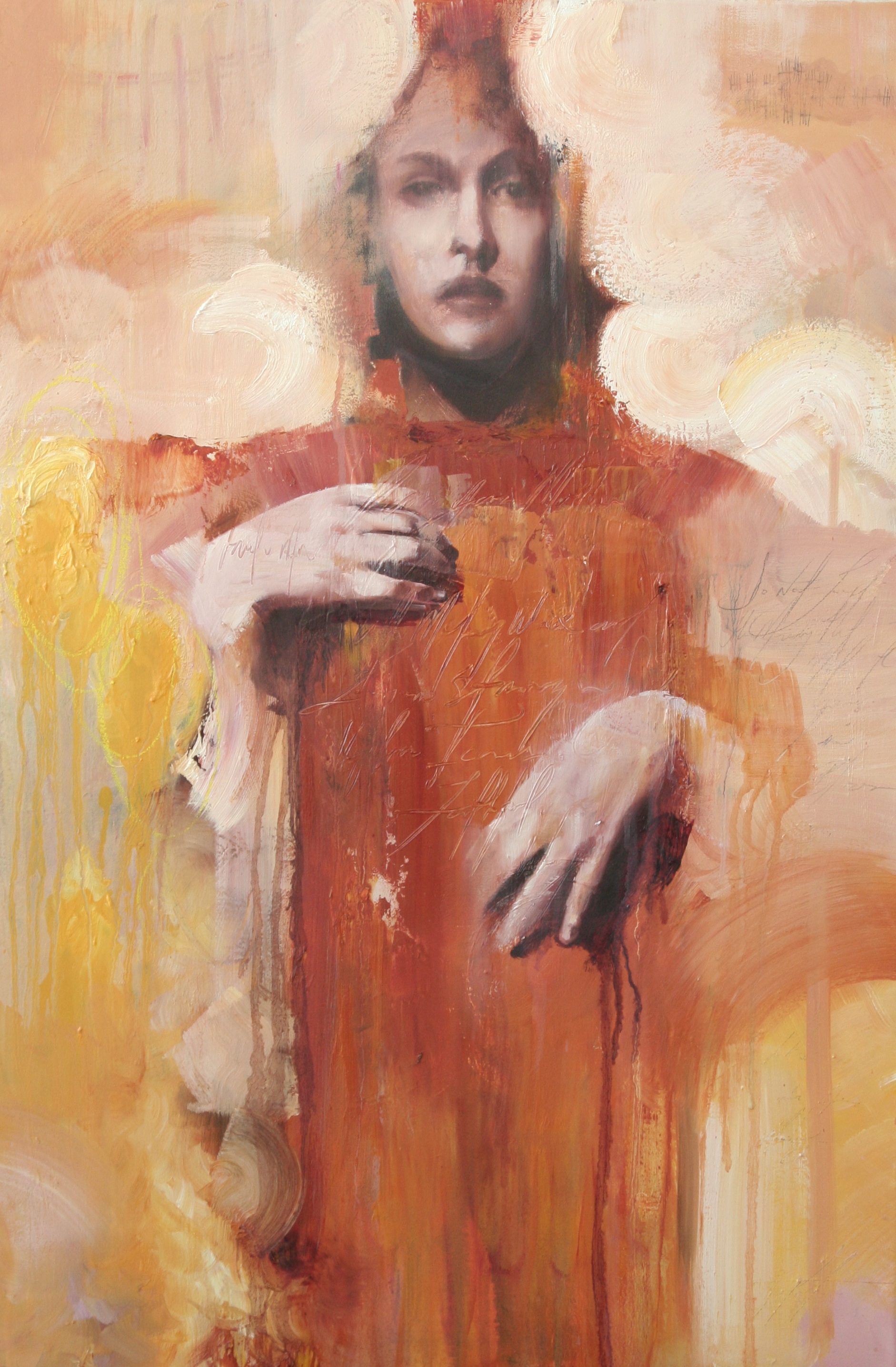 ...the begining of a lost poem  oil on canvas 24"x36"2009