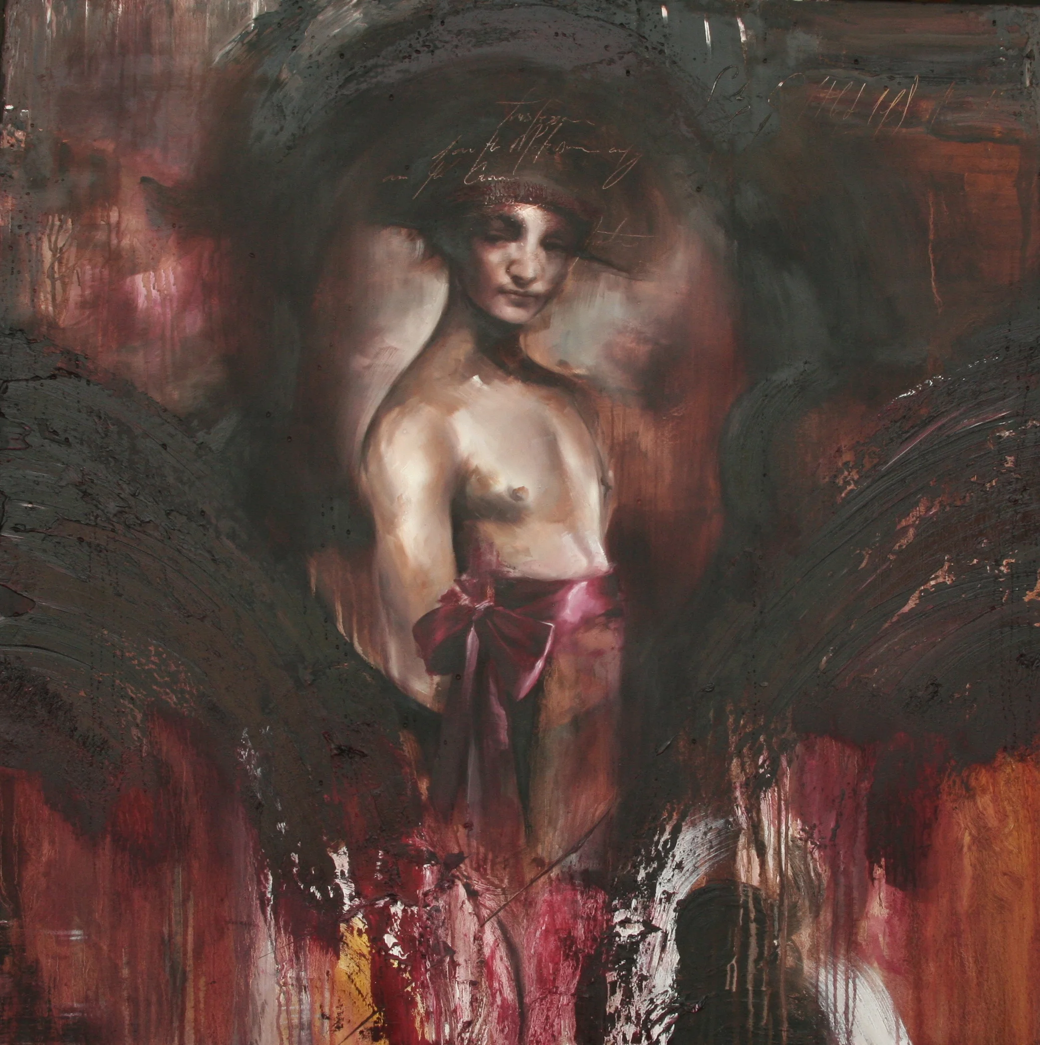 On Wooden Horses ... oil on canvas 48"x48" 2009