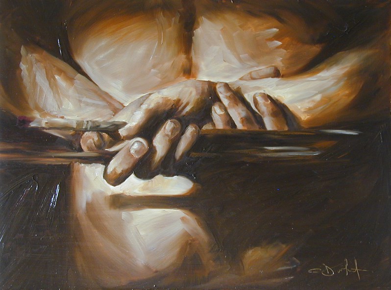 I will choke until I swallow 18"x24" oil on board