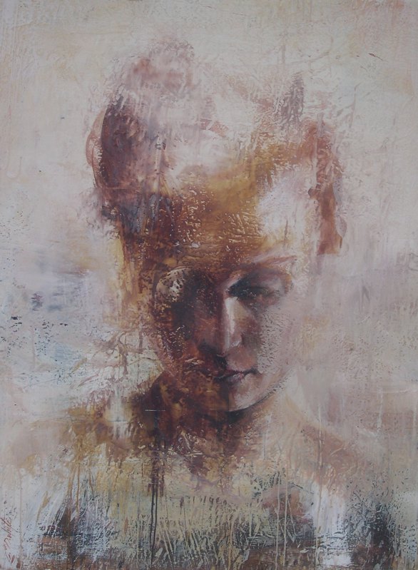 Dissolution II encaustic on canvas