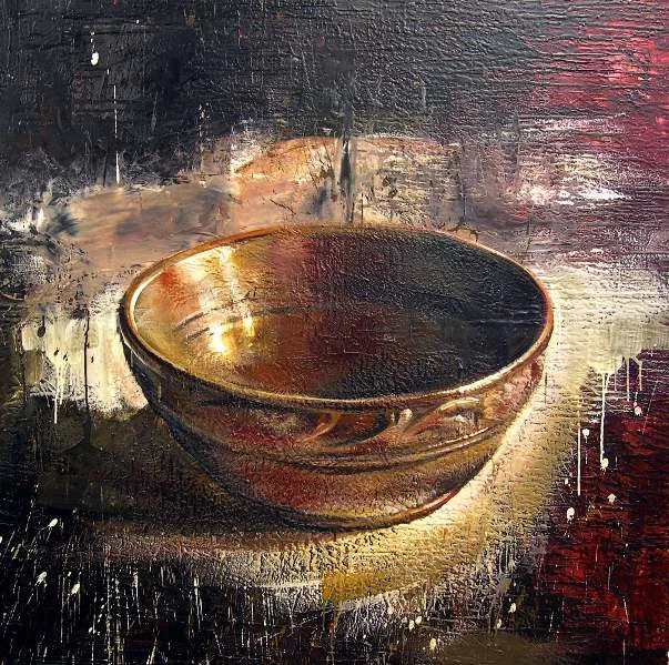 Third Prayer encaustic on canvas 48"x48"