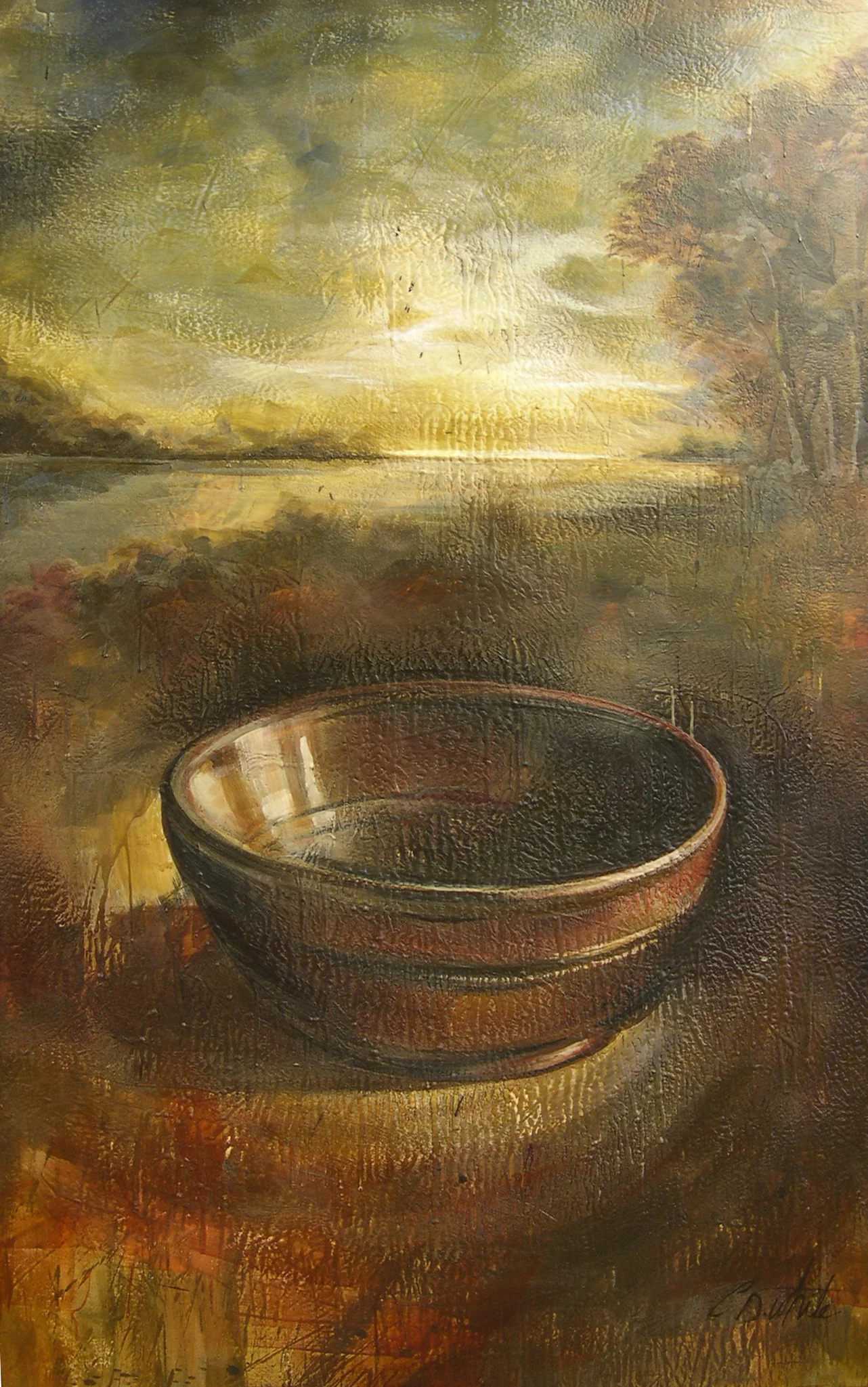Vessel 48"x84" encaustic on canvas