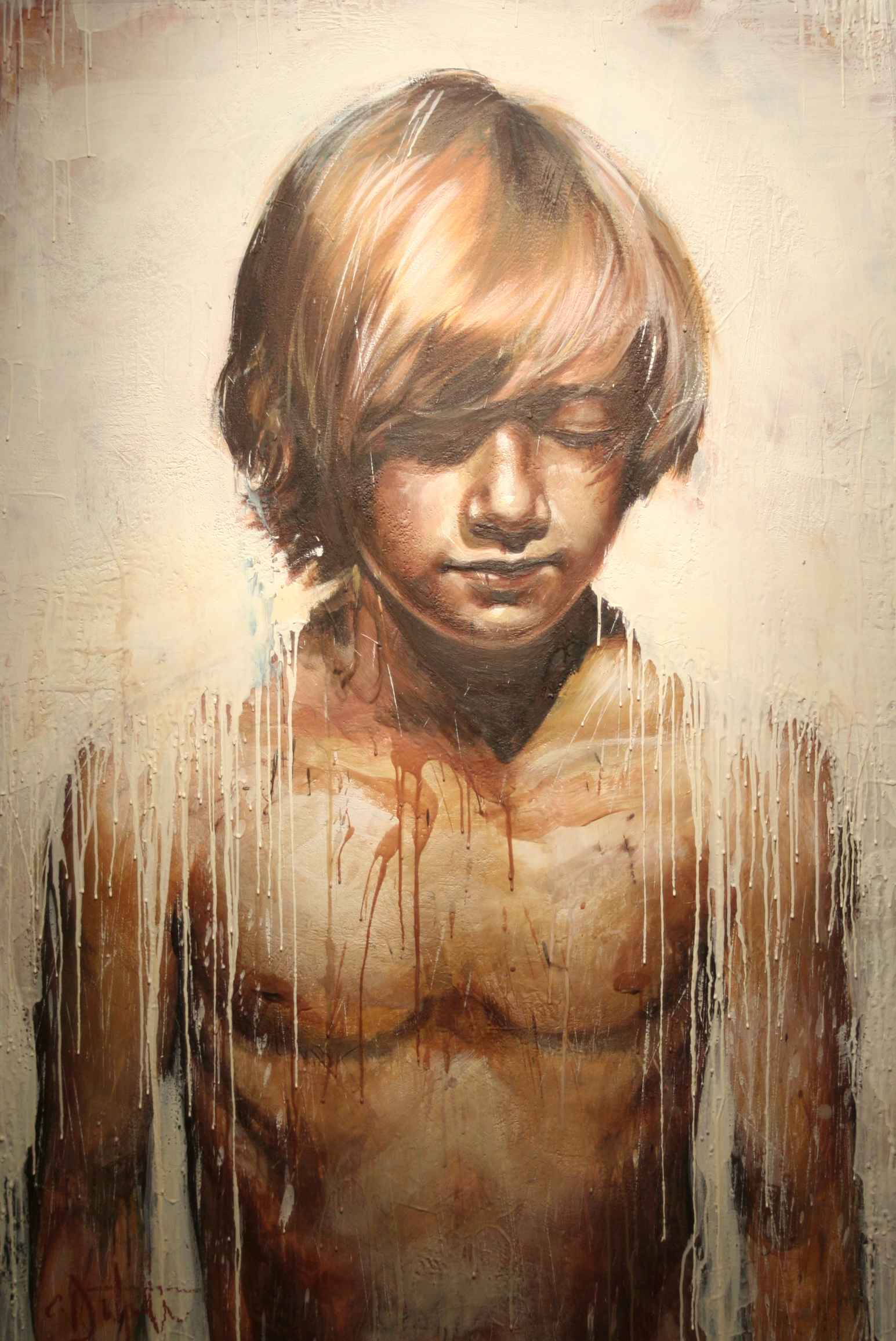 Ninth Angel encaustic on canvas 40"x60" 2009
