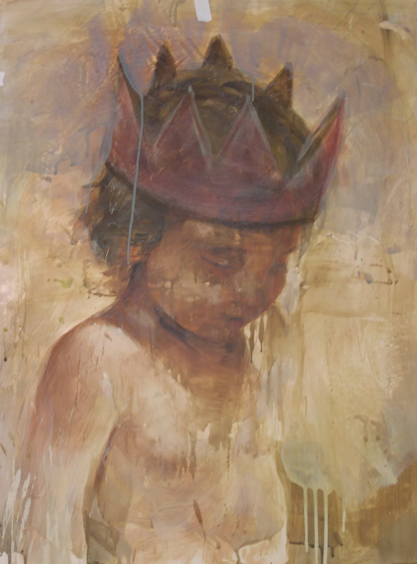 ECCE HOMO II 18"x24" encaustic on paper