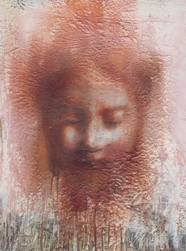 Dissolution I  16"x20" encaustic on canvas