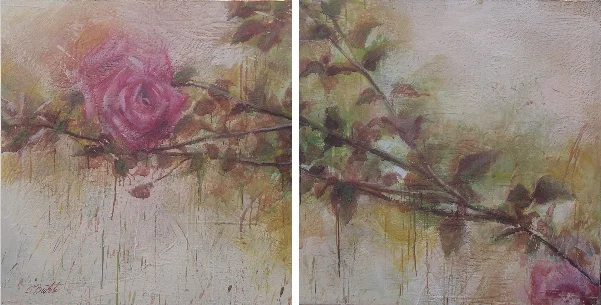 Untitled 24"x48" encaustic on board