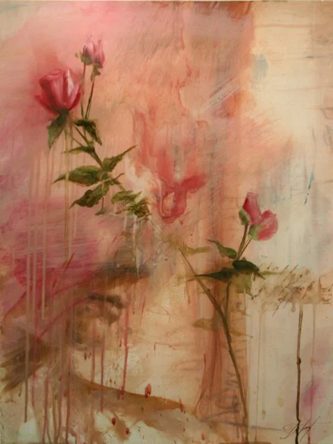 Improv 1 18"x24"mixed media on stonehenge