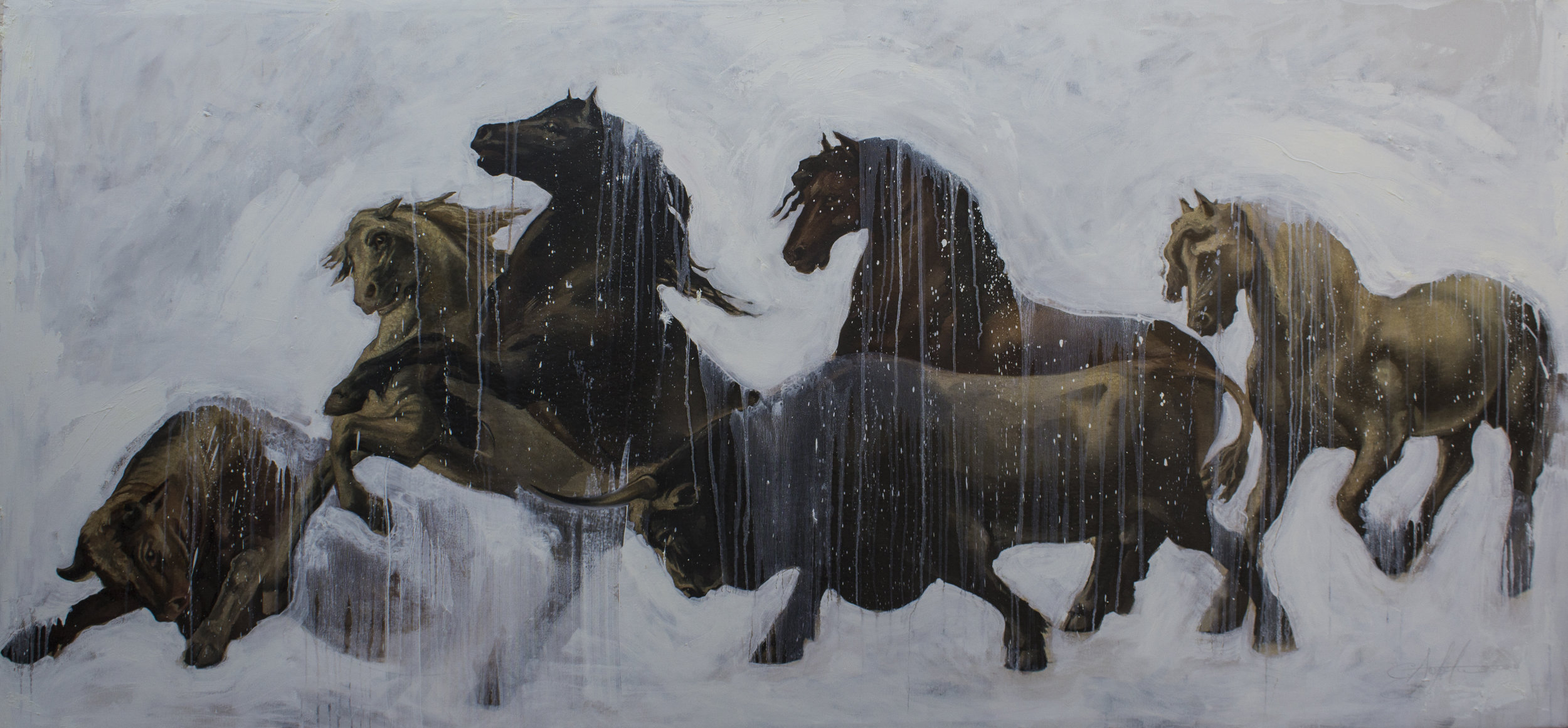   Carousel    oil on canvas  96”x46”  2019 