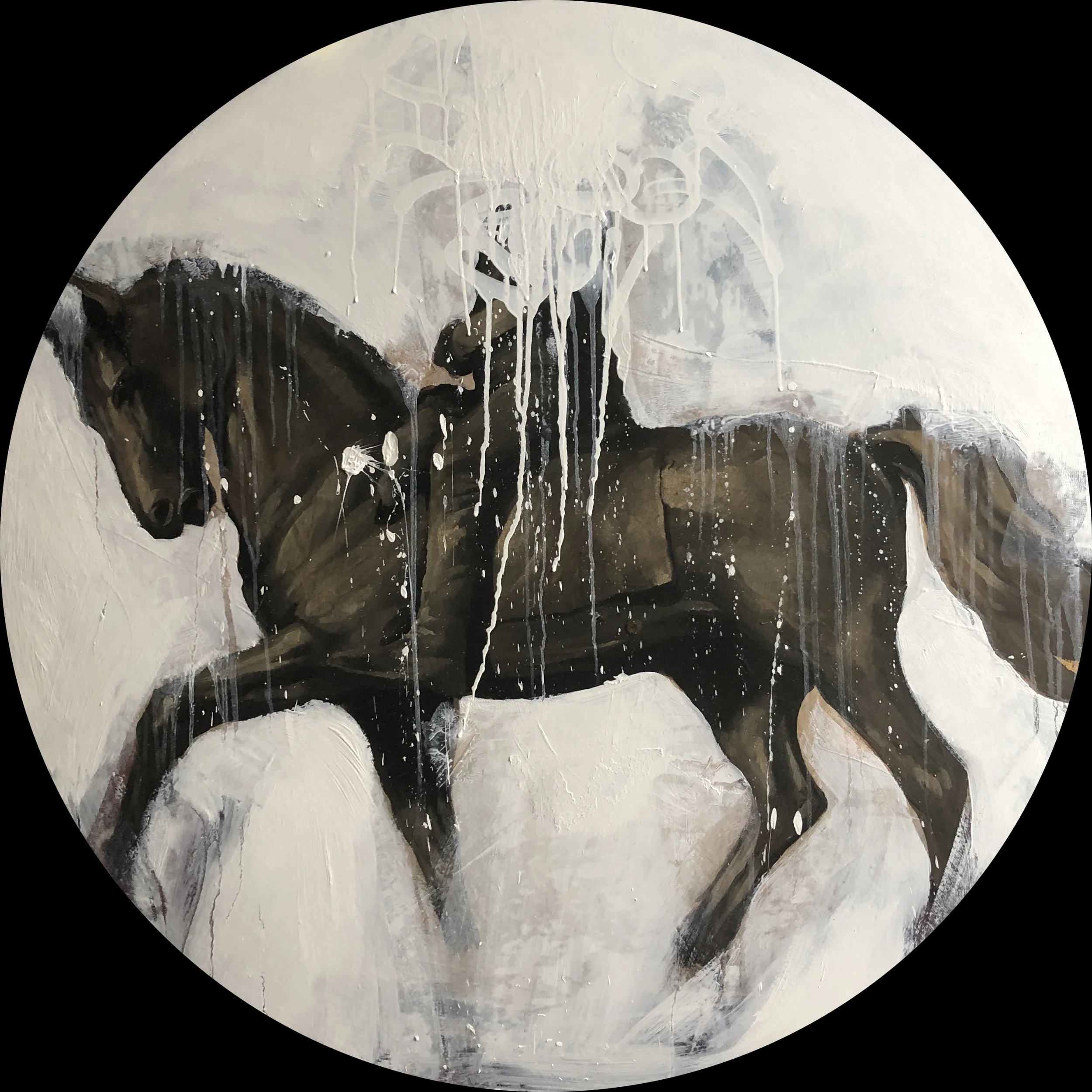   Samsara   oil on board  36”diameter  2019 