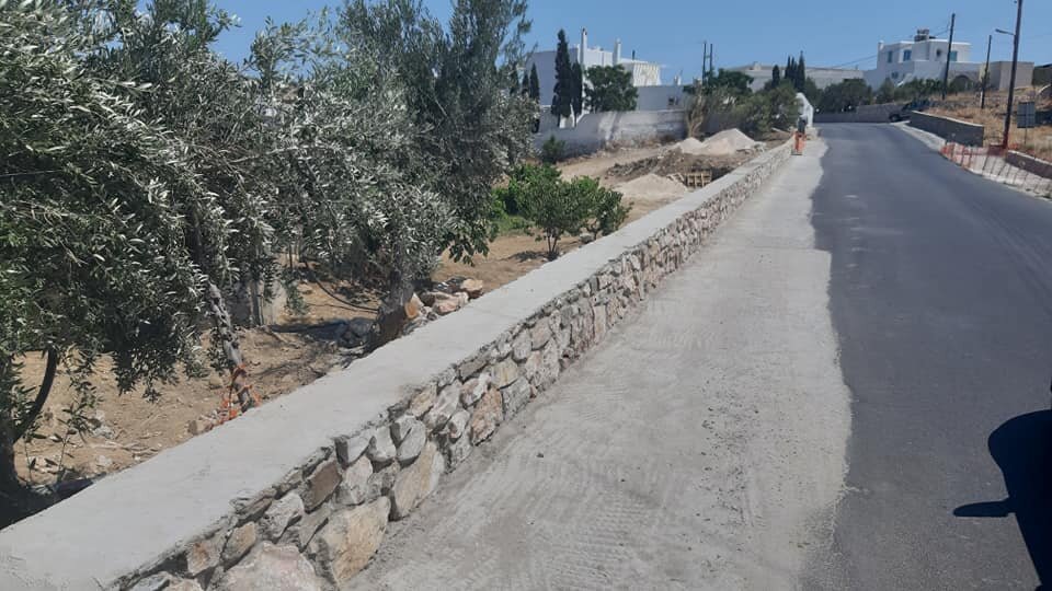 Ολοκληρώθηκε η κατασκευή του τοίχου αντιστήριξης στην περιοχή του Αγ. Παντελεήμονα Προδρόμου