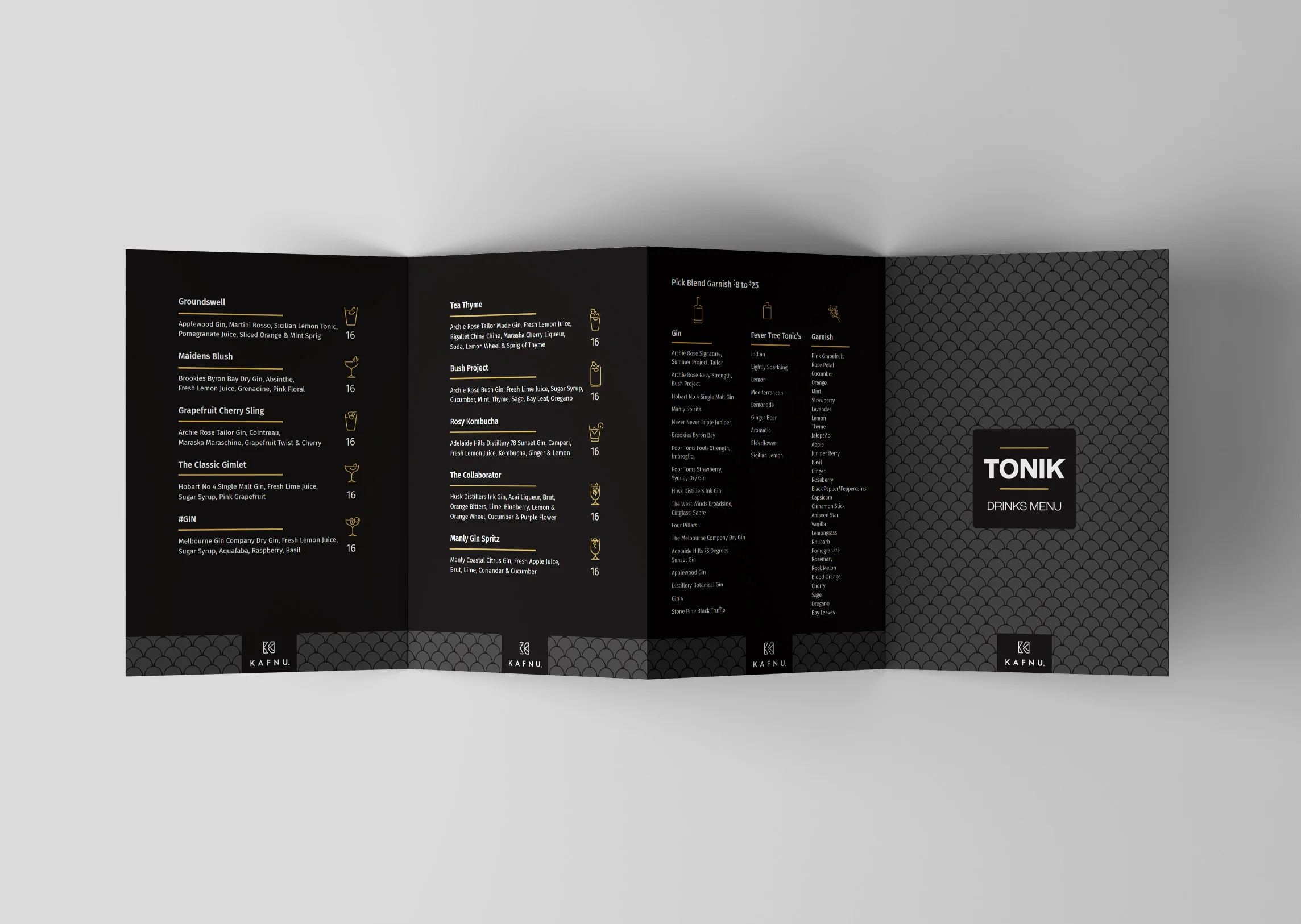Gin bar menu #2