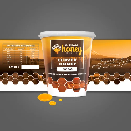 Eltham Honey container sleeve