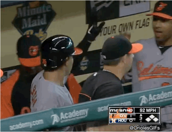 Chris Dickerson made his first appearance in Baltimore in since July and Danny Valencia had a big game in the Orioles' win.