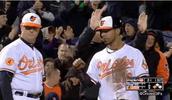 Alexi Casilla knows its never over not over until its over. ( Credit to @OriolesGIFs for image)